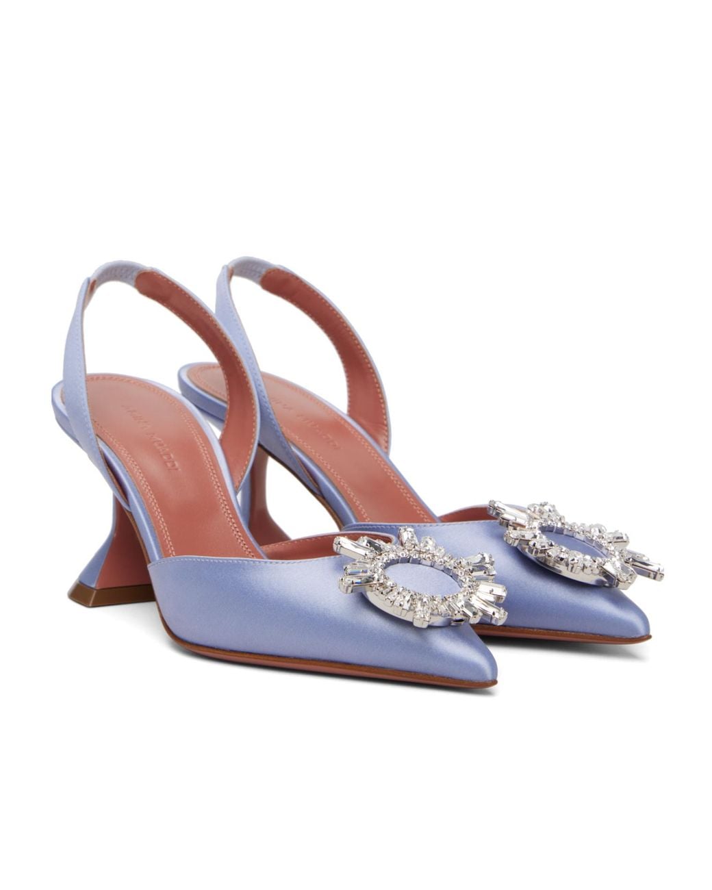 AMINA MUADDI Blue Begum Sling 70 Pointed-Toe High-Heeled Sandals