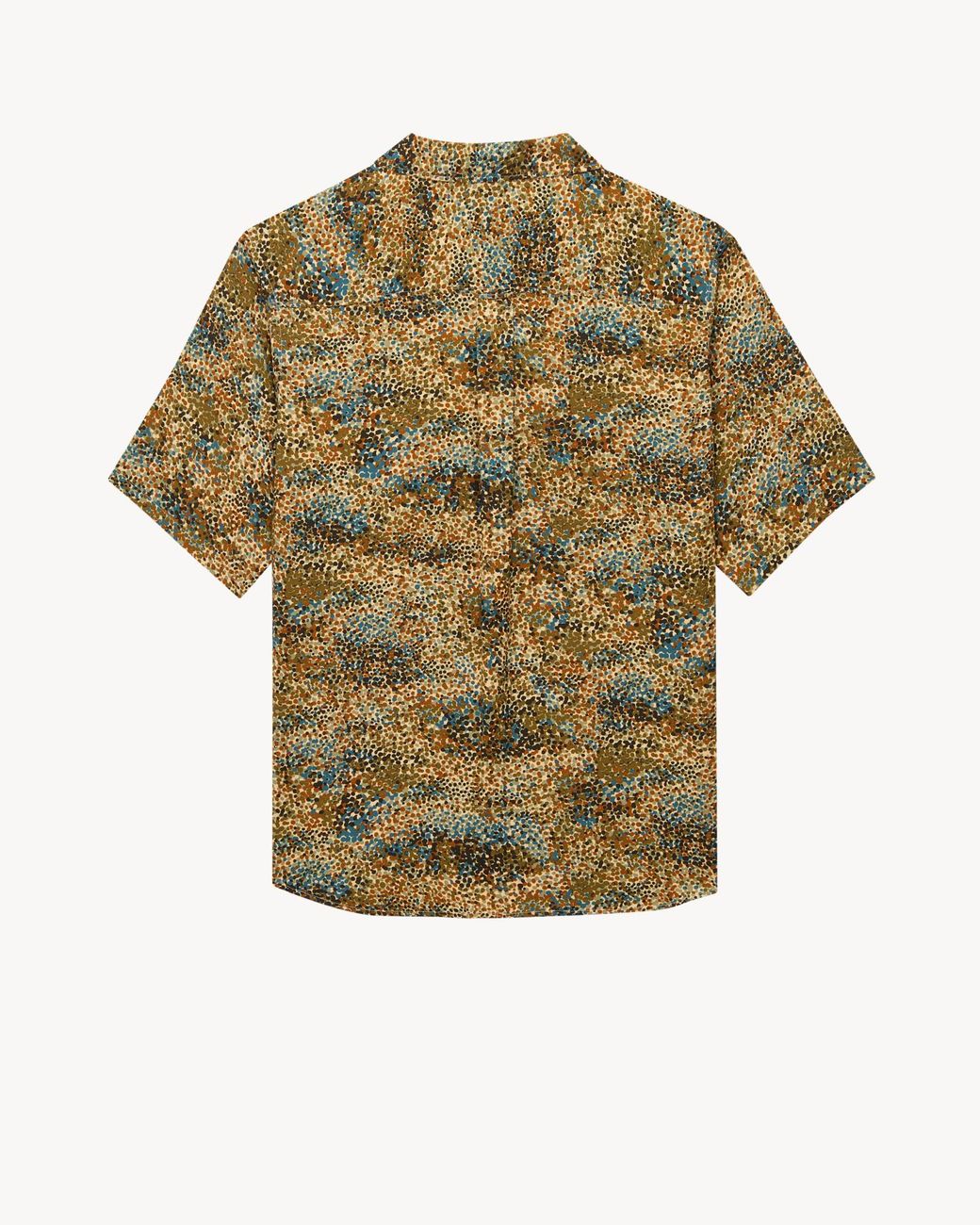 Saint Laurent Green All-Over Patterned Button-Up Shirt for men