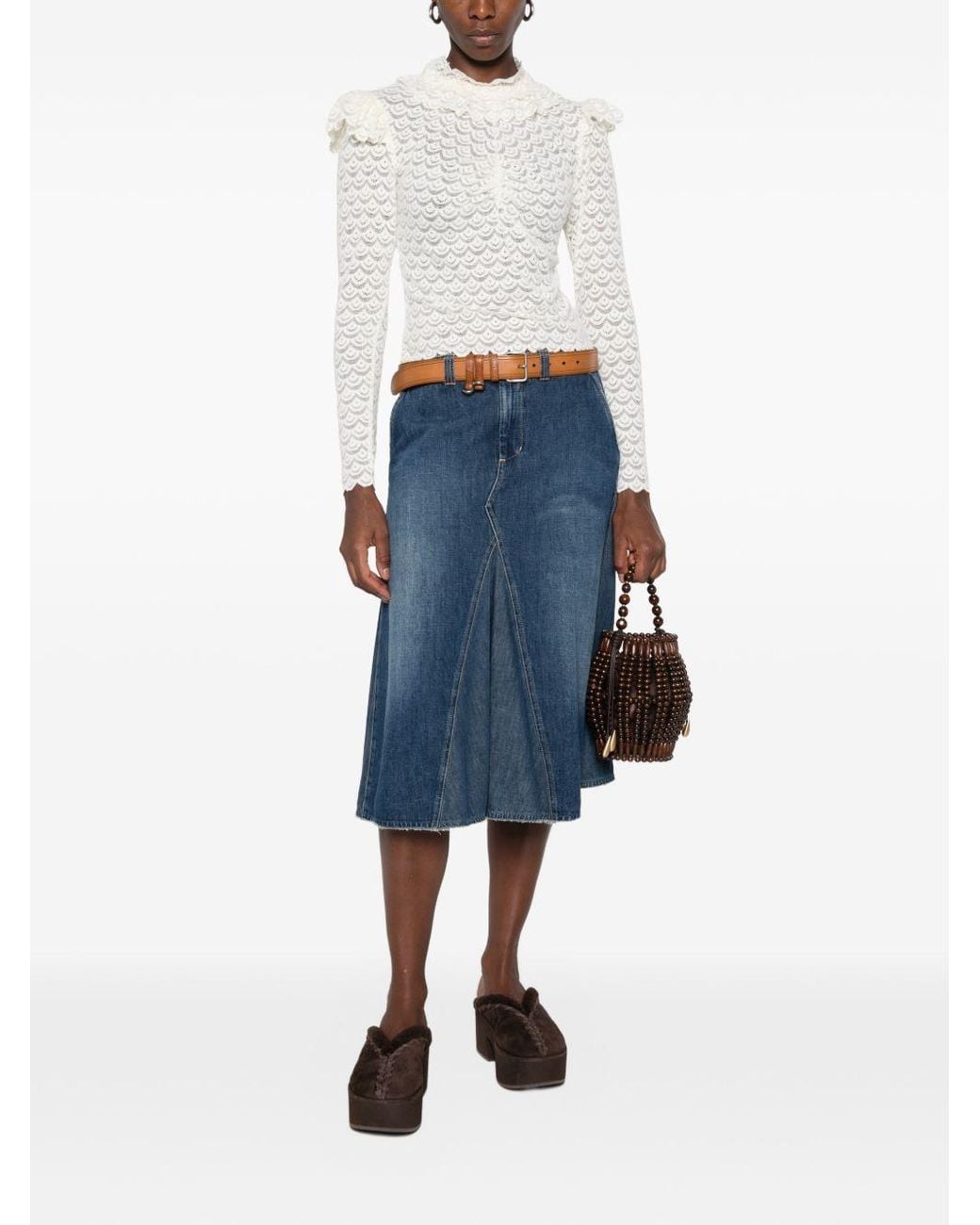 Farm Rio White Long-Sleeved Top