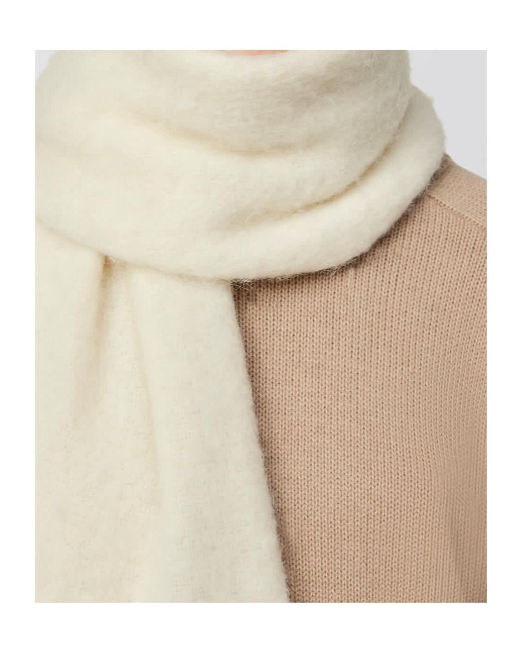 Canada Goose White Alpaca Scarf