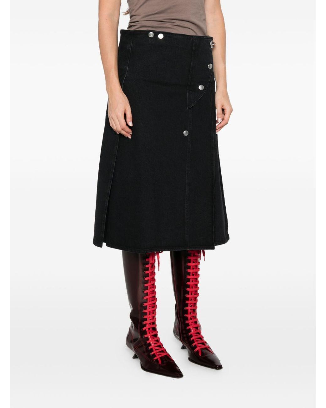 Marni Black Pleated Skirt