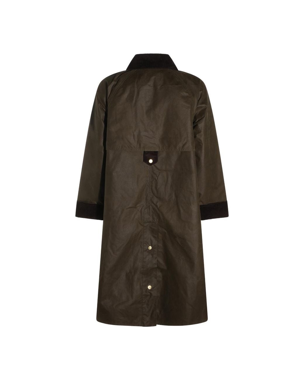 Barbour Brown Contrastcollar Long Field Coat