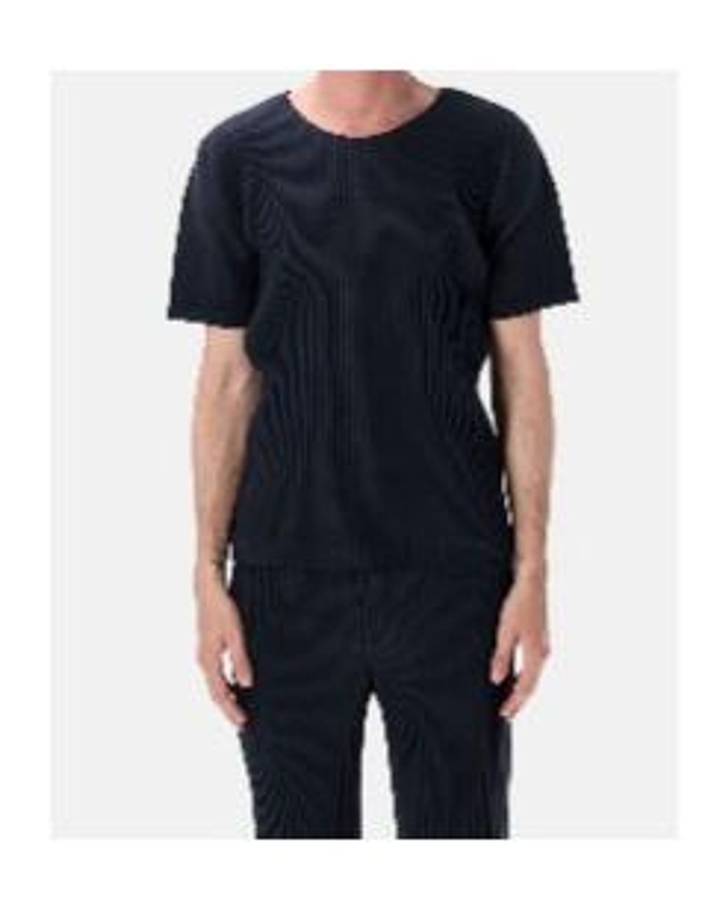 Homme Plissé Issey Miyake White Homme Plissé Issey Miyake Basics Pleated T-Shirt for men