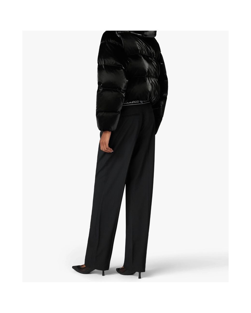 Casablanca Black Painted Short Down Jacket