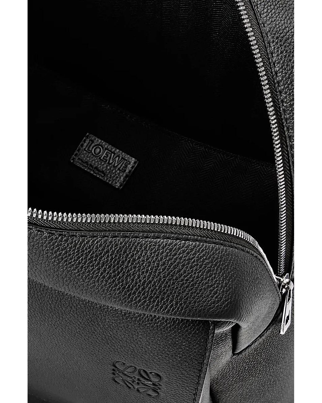 Loewe Black Military Backpack for men