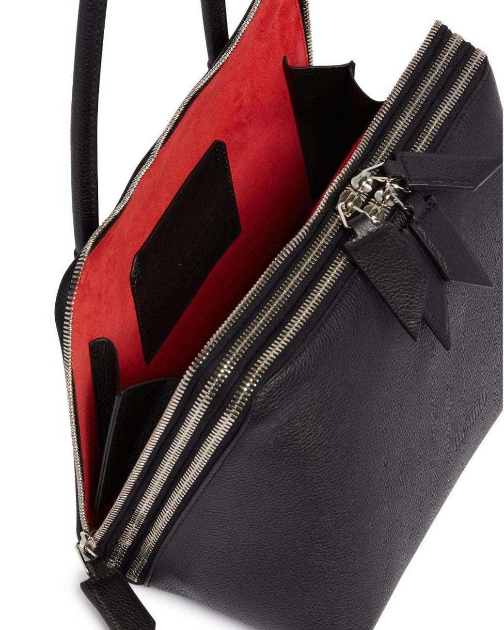 The Attico Black The Laltra Grained Shoulder Bag