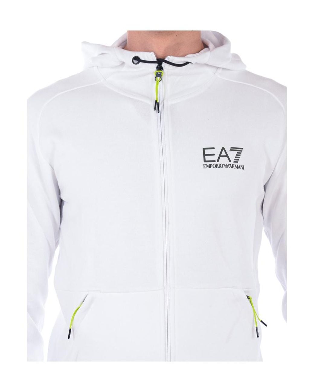 EA7 White Zip-Up Sweatshirt And Pants Set Of Two for men