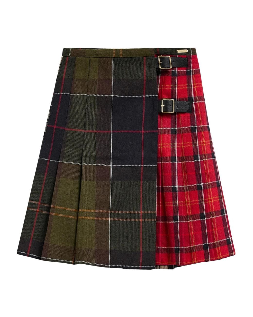 Barbour Red Gillian Tartan Mini Skirt