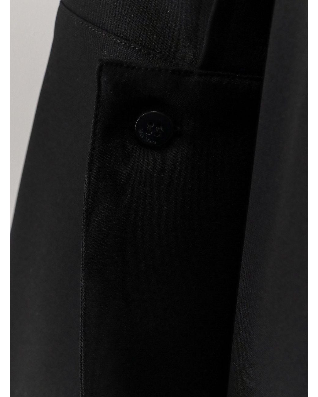 Max Mara Black Ossola Collared Long-Sleeved Dress