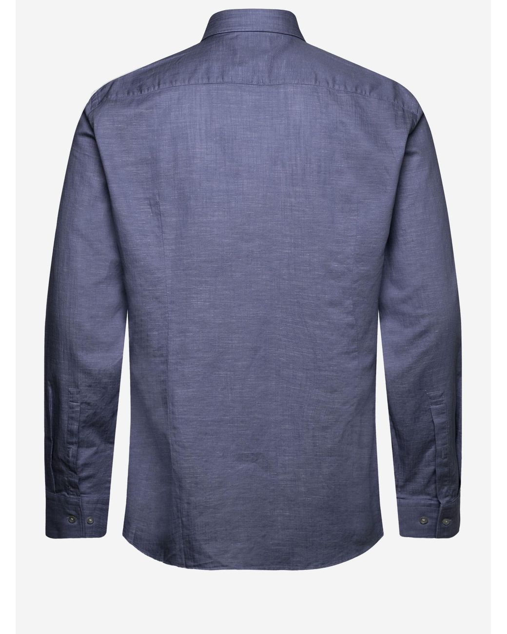 Boss Blue Classic Linen-Blend Shirt for men