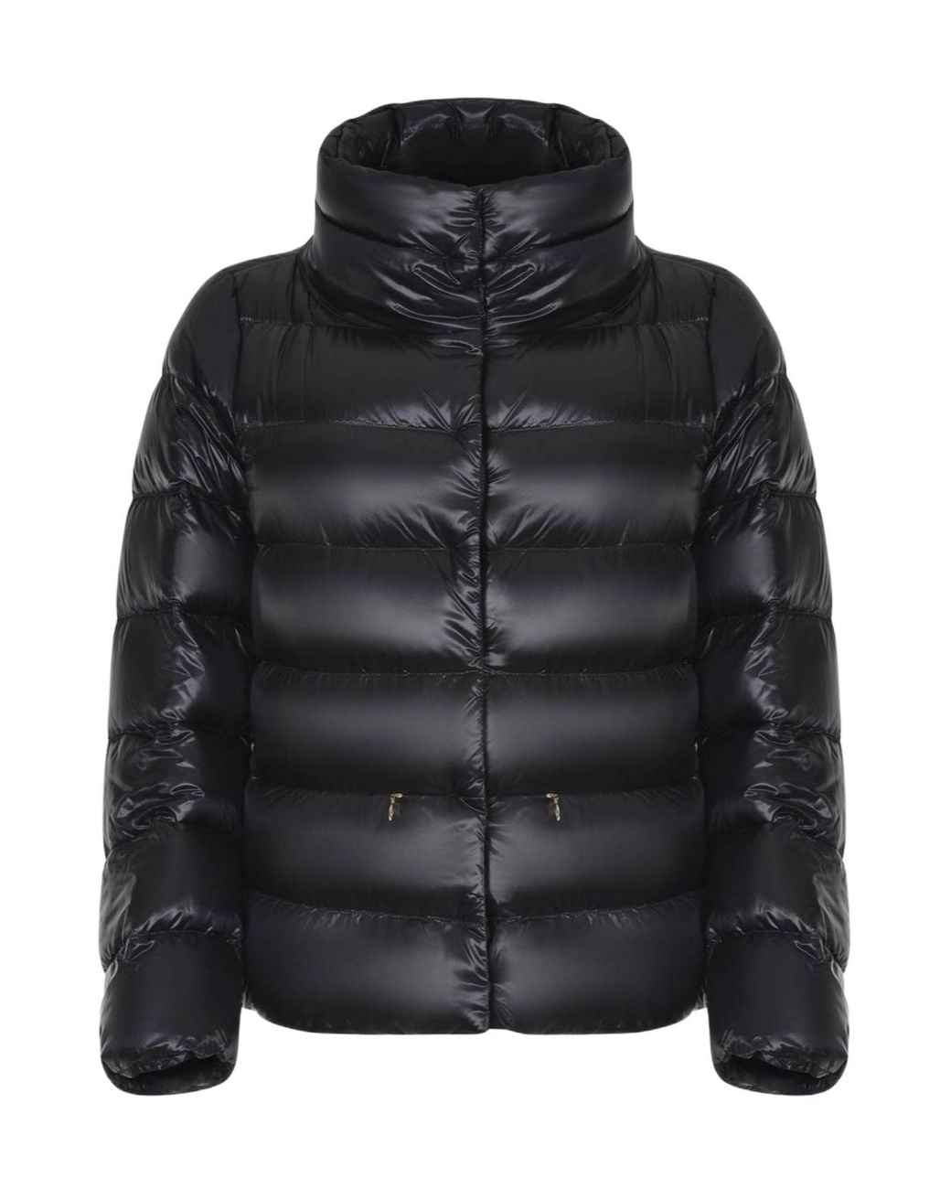Herno Black Quilted High-Neck Down Jacket