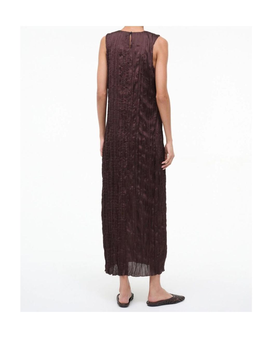 Staud Red Mizu Sleeveless Midi Dress