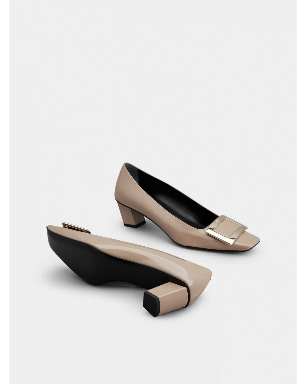Roger Vivier Brown Belle Vivier Buckle Pumps