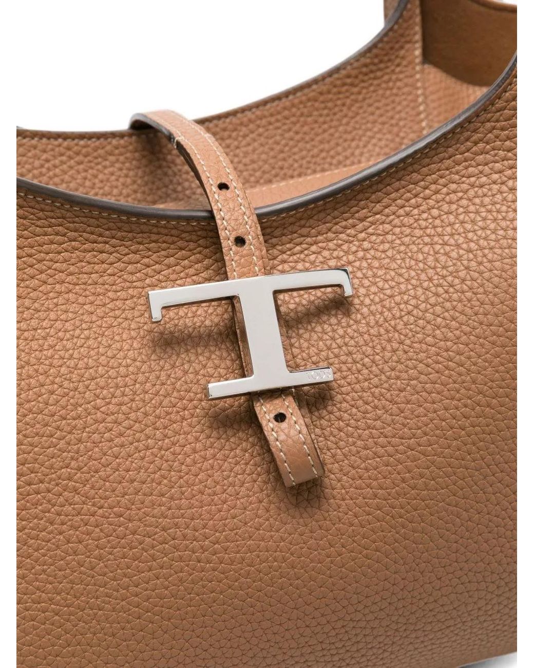 Tod's Brown T Buckle Tote Bag