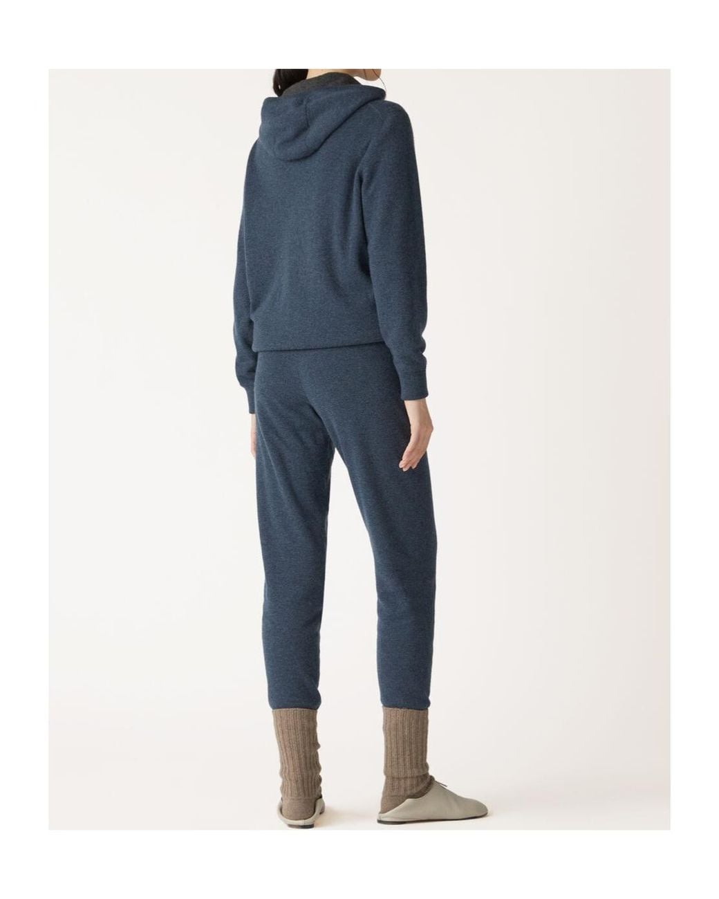 Loro Piana Blue Duo Hooded Bomber Knit