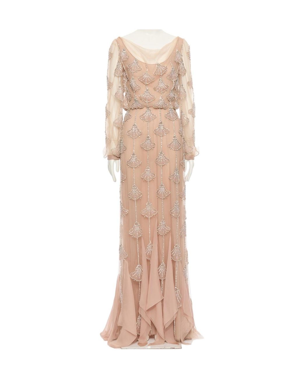 Valentino Natural Long Sleeve Dress