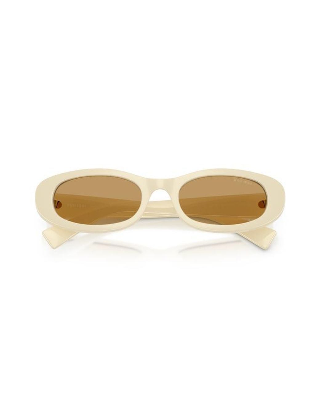 Miu Miu Natural Eyewear Oval Frame Sunglasses