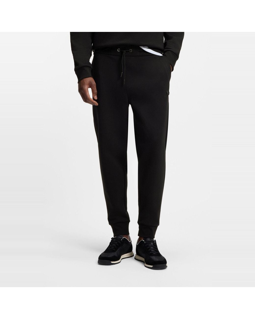 Boss Black Drawstring Jogger Pants for men