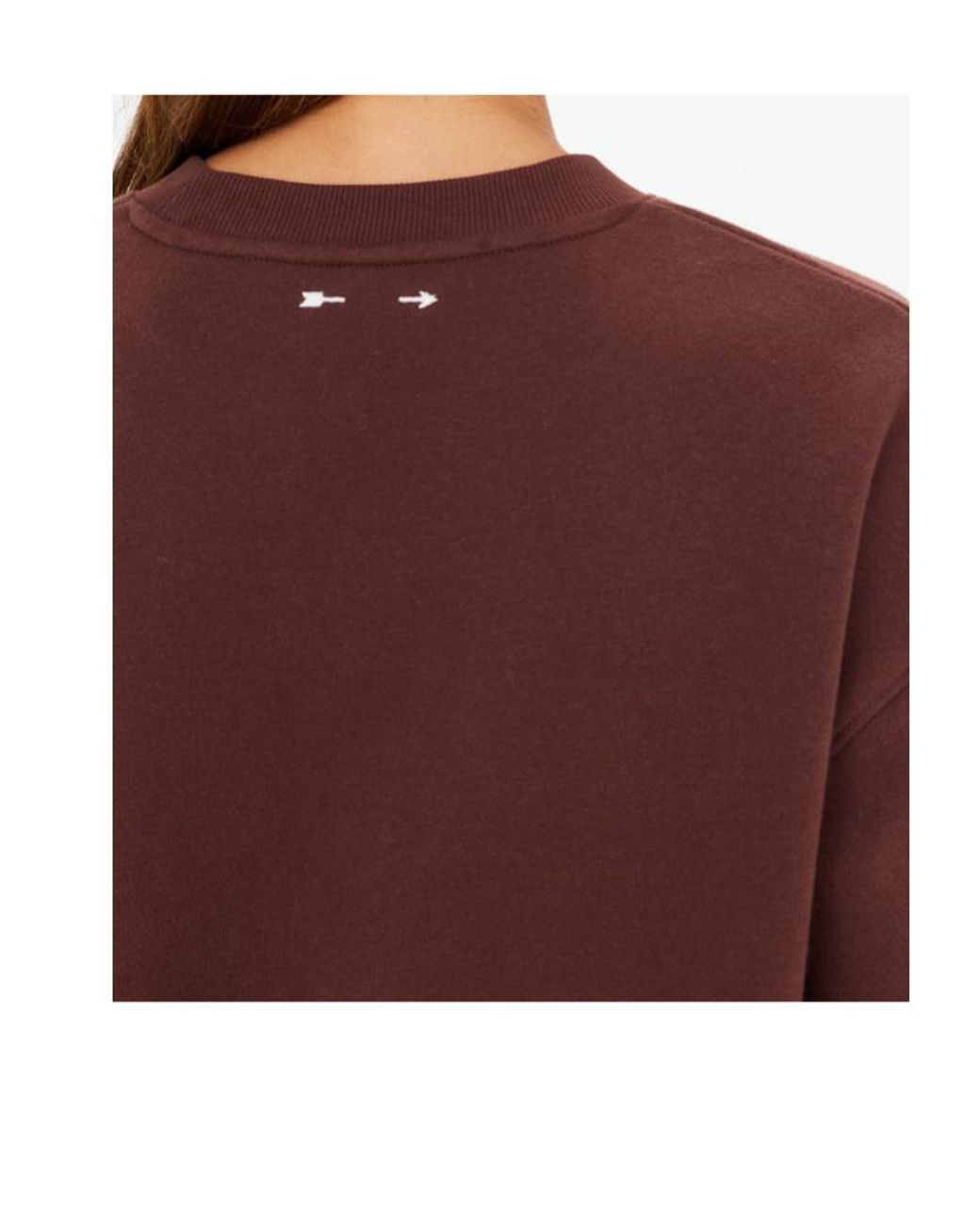 The Upside Red Toluca Striped Hem Sweatshirt