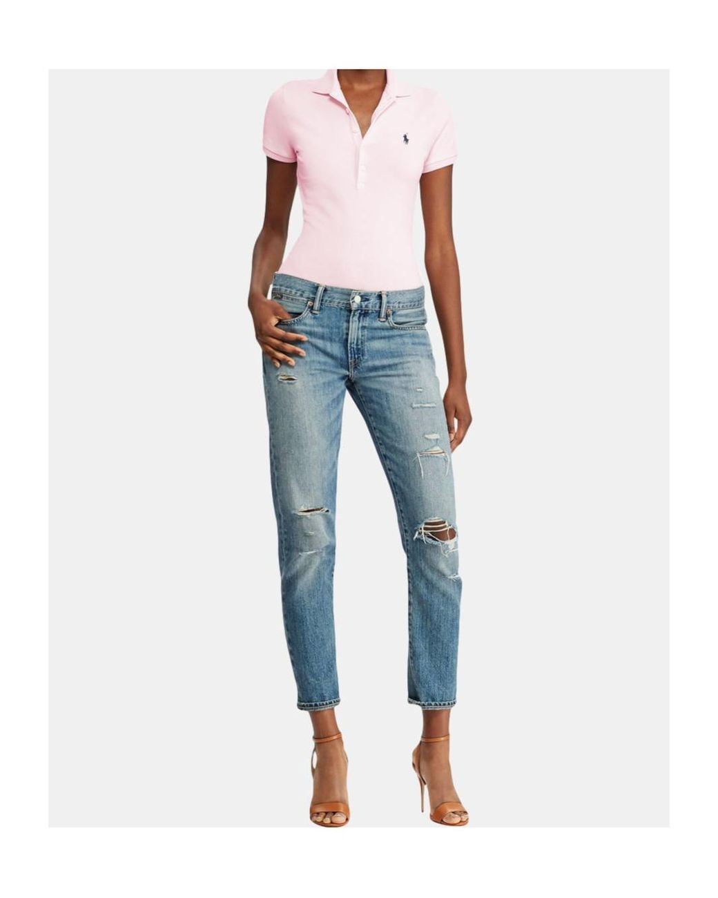 Polo Ralph Lauren Pink Slim Fit Stretch Polo Shirt