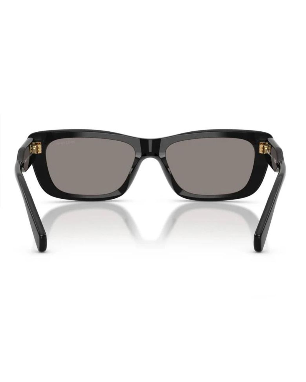 Miu Miu White Eyewear Rectangular Frame Sunglasses