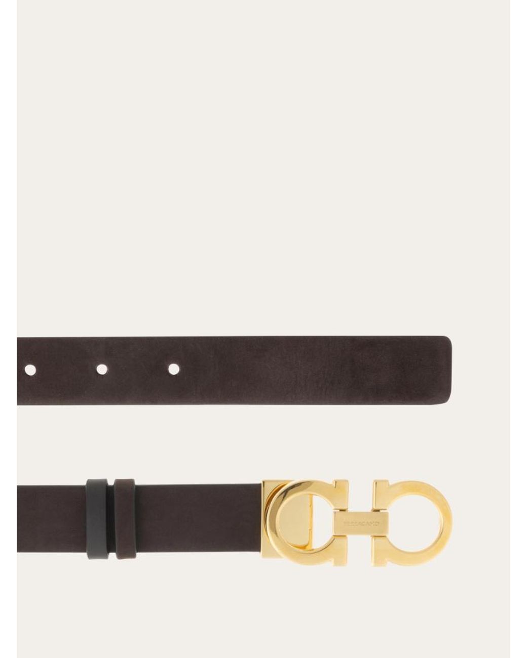 Ferragamo White Adjustable Gancini Belt