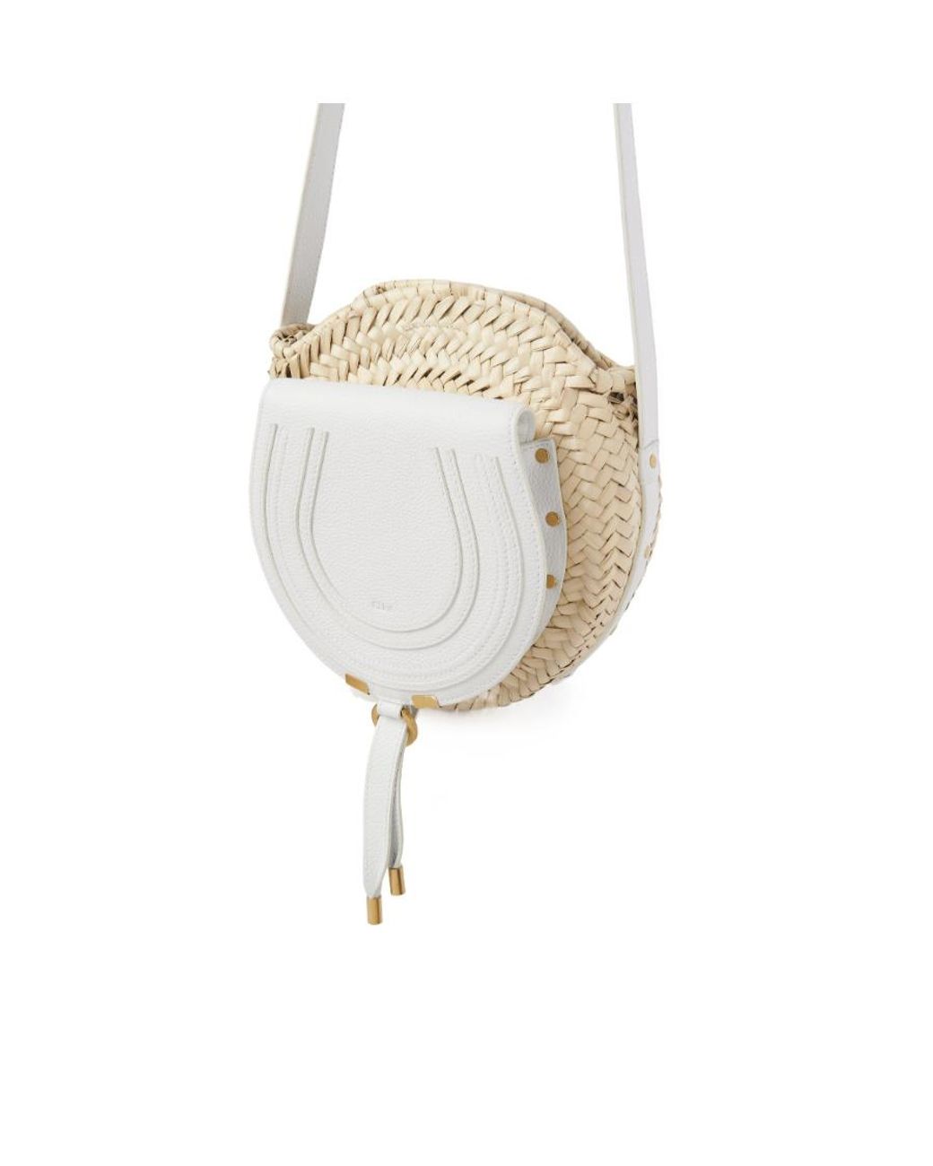 Chloé White Marcie Crossbody Bag