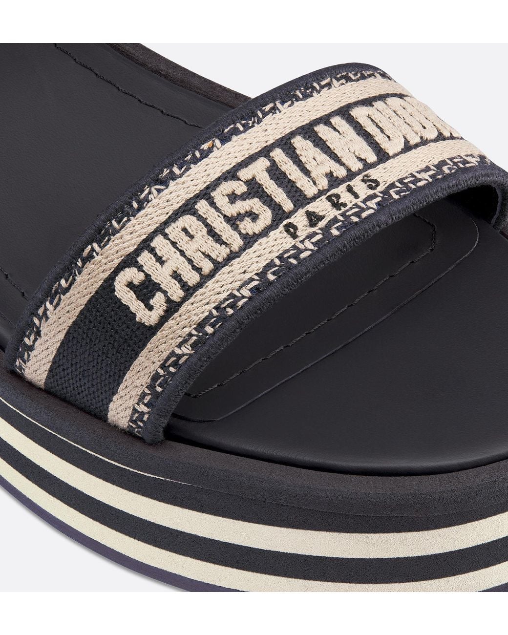 Dior Black Dway Wedge Sandal