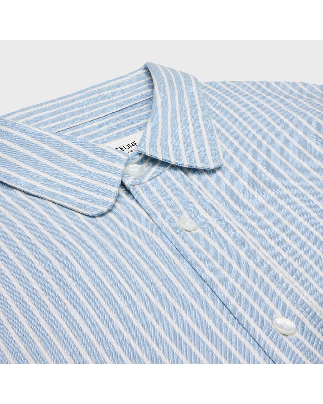 Céline Blue Cropped Shirt