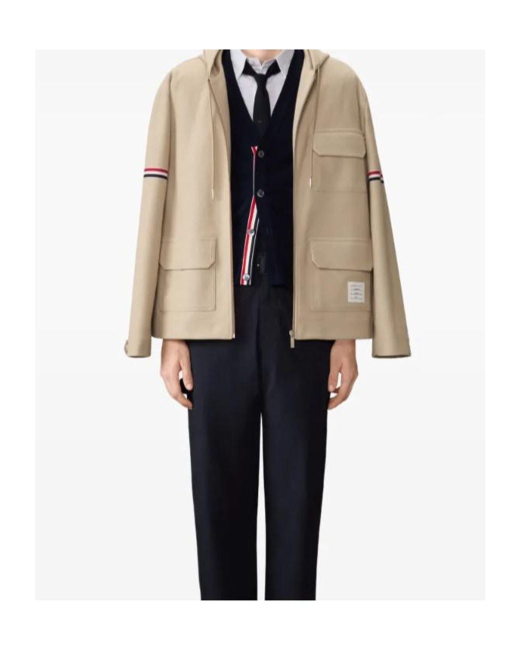 Thom Browne Natural Armband Oversized Parka for men