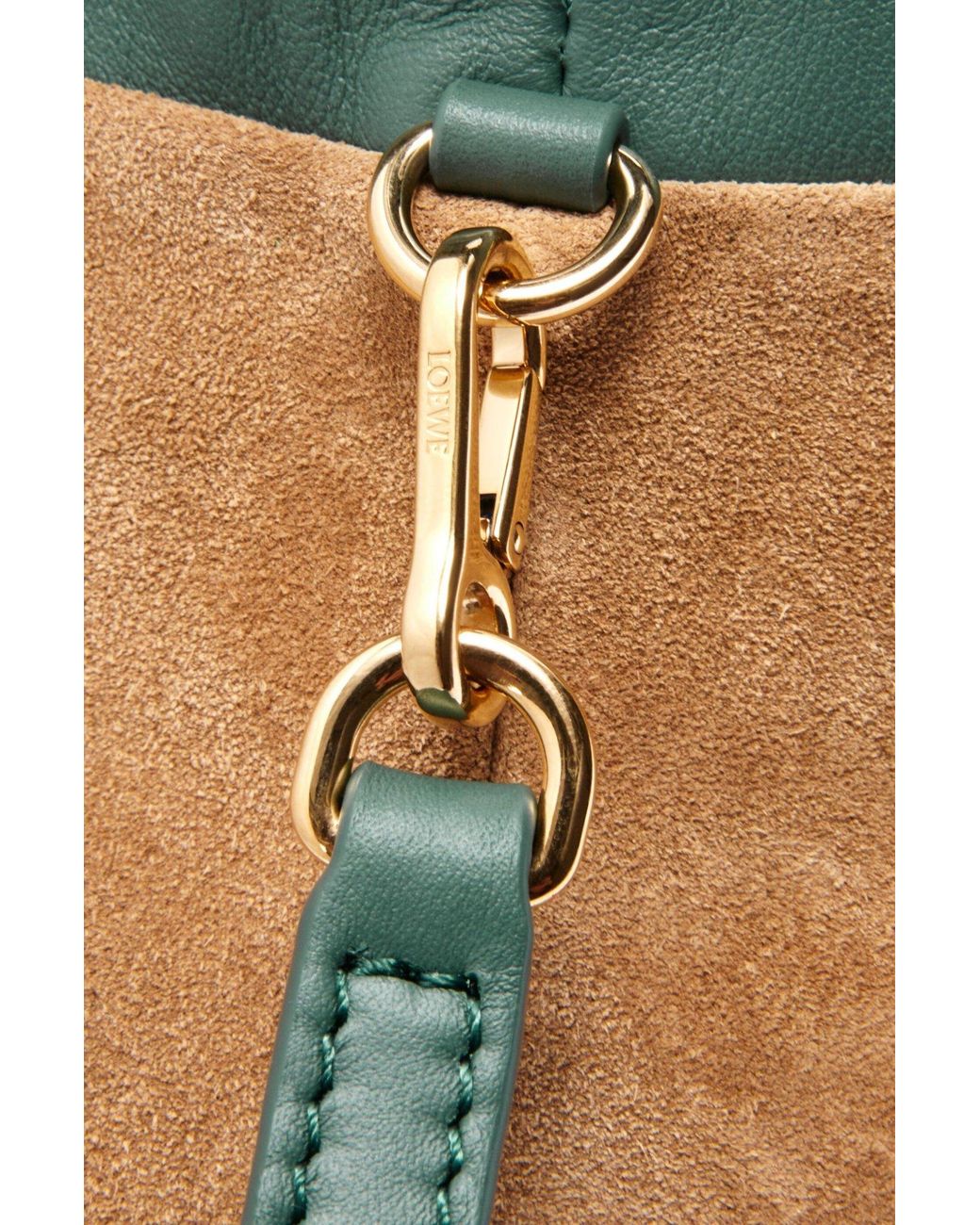 Loewe Green Mini Flamenco Clutch Bag