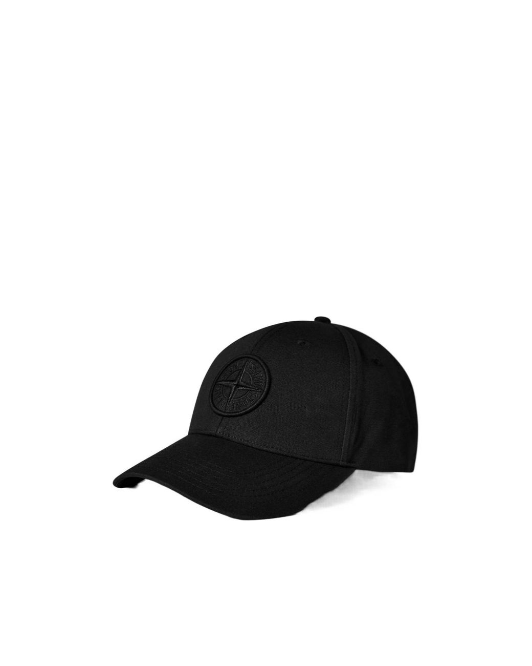 Stone Island Black Plain Cotton Rep Cap for men