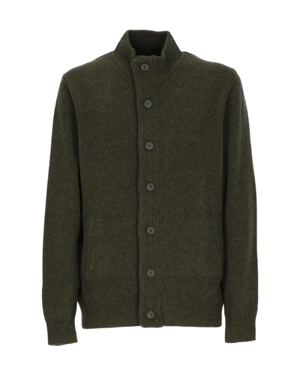 Barbour Blue High-Neck Button-Up Cardigan for men