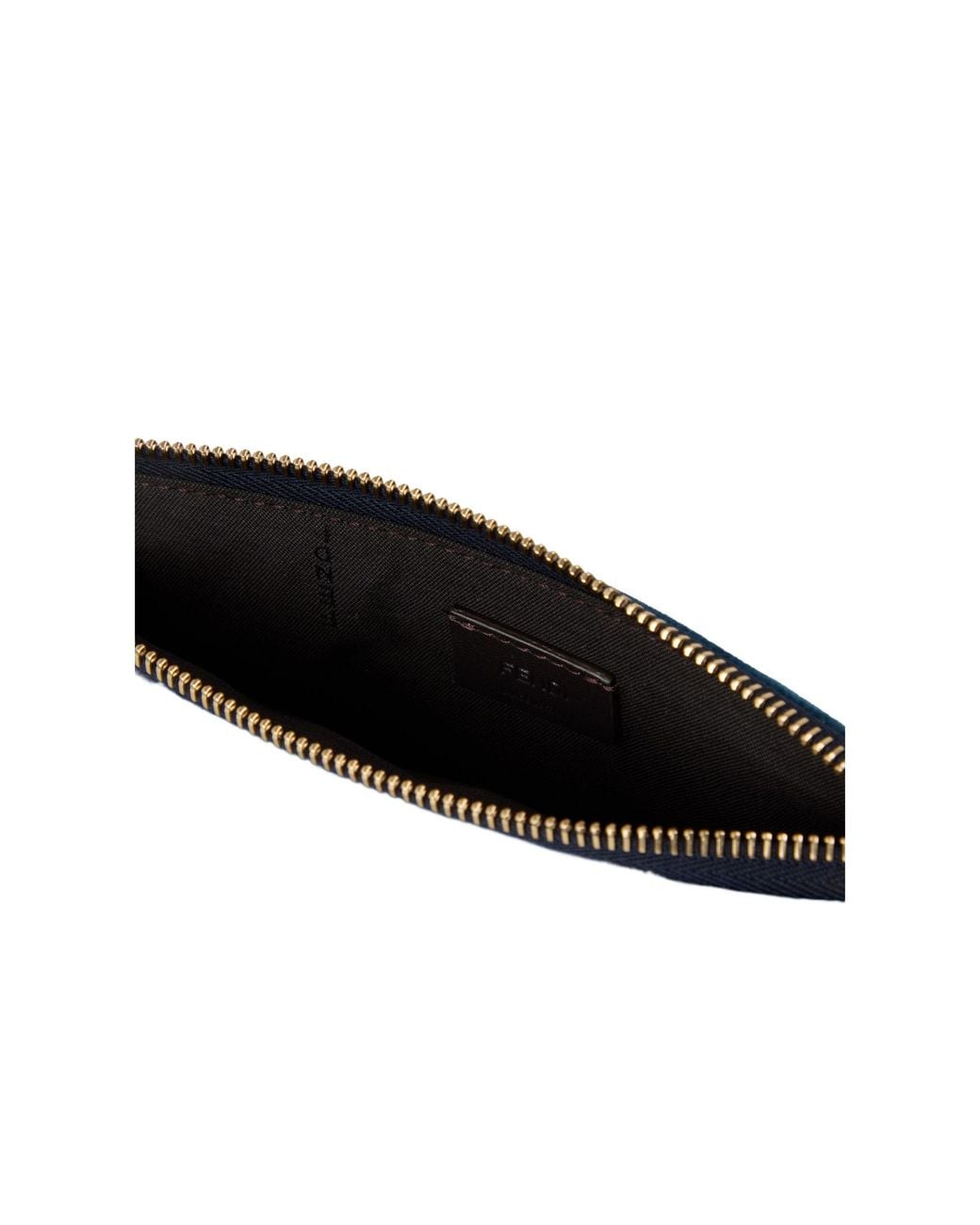 Fendi Blue Zippered Underarm Bag
