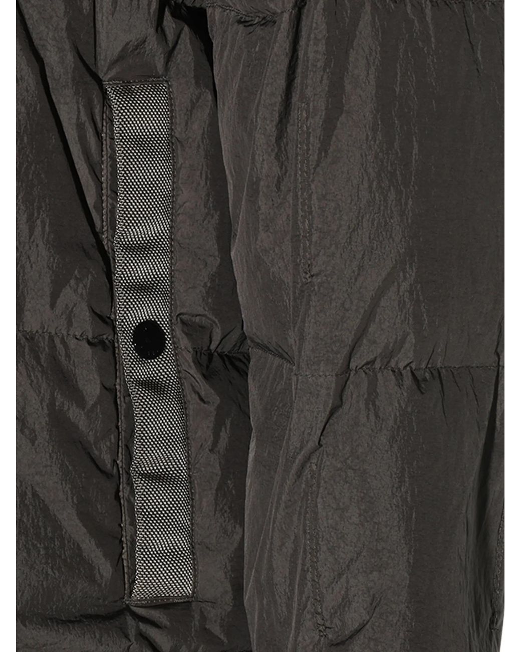 Stone Island Black Garment Dyed Crinkle Reps Coat for men