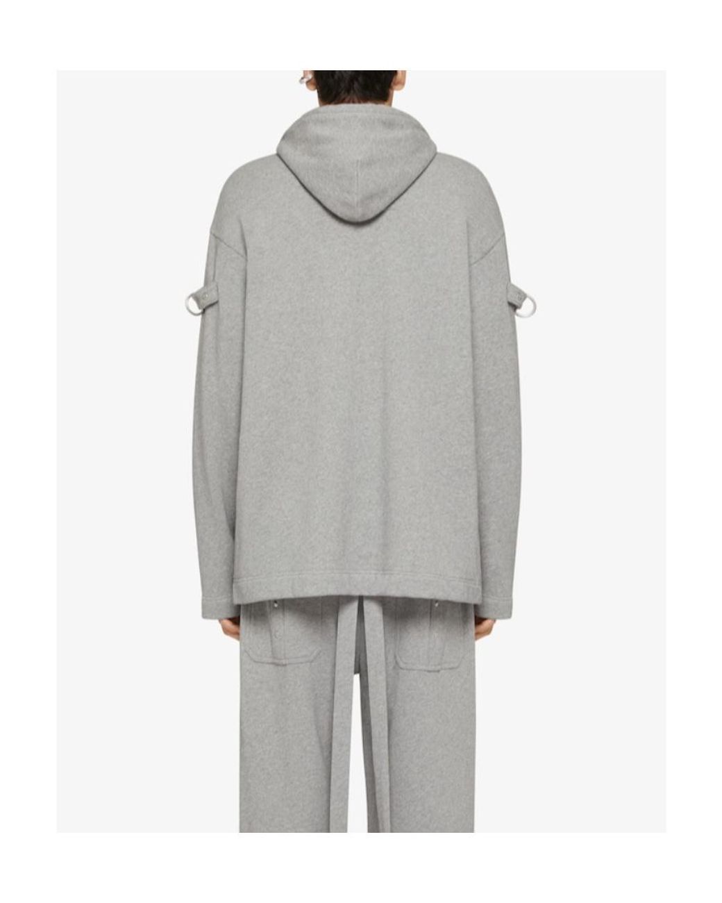Givenchy Gray D-Ring Drawstring Hoodie for men