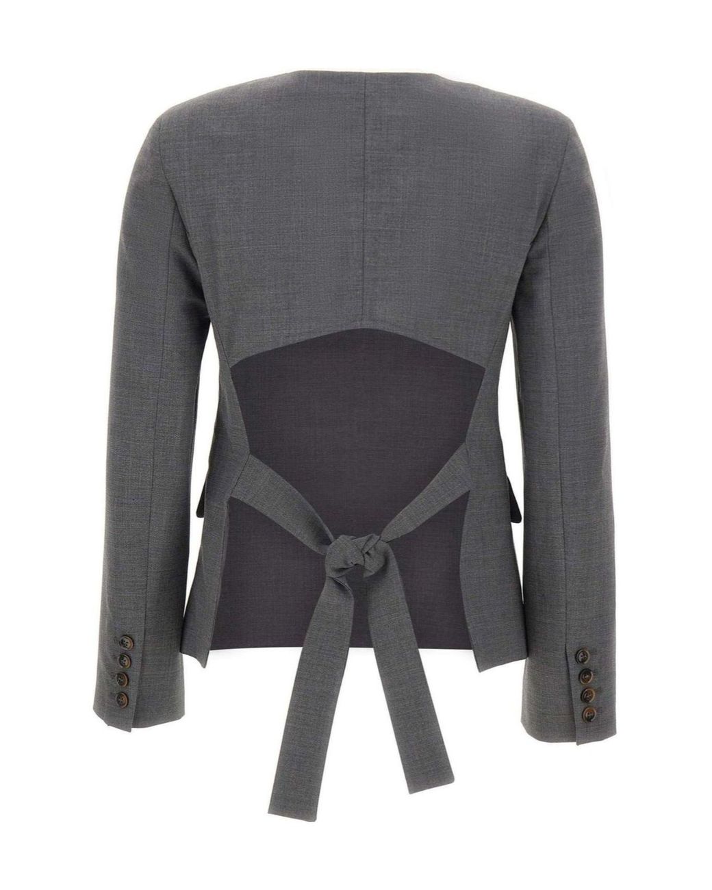 THE GARMENT Gray Grand Back Open-Back Blazer