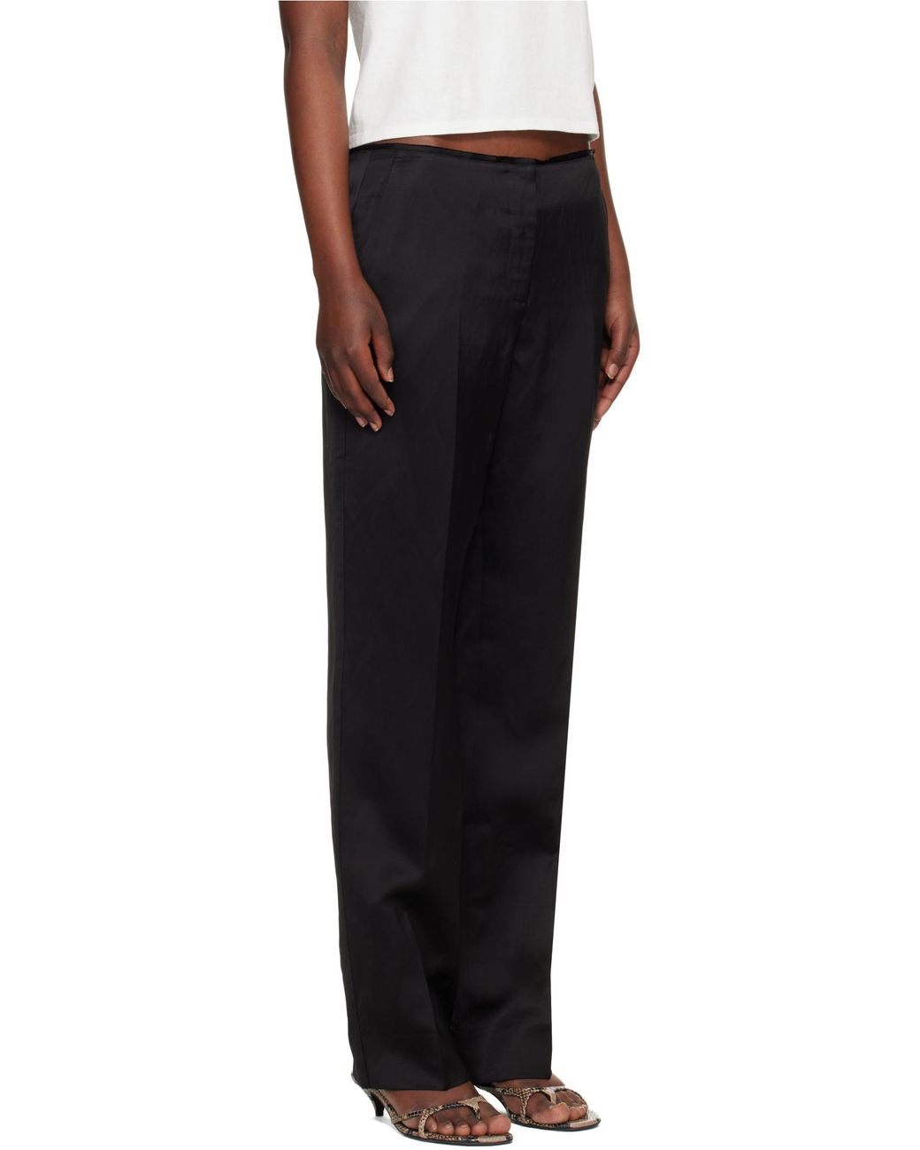 Totême Black Totême Straight-Leg Pants