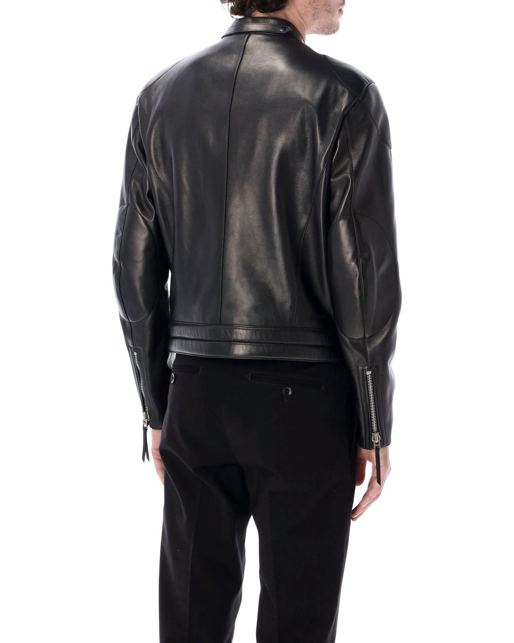 Tom Ford Black Leather Biker Jacket for men