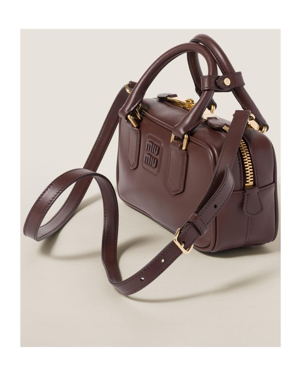 Miu Miu Brown Arcadie Leather Bag