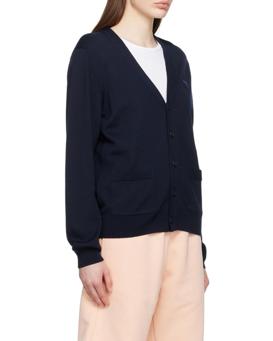 Maison Kitsuné Blue Maison Kitsuné Fox Head Patch Knit Cardigan for men
