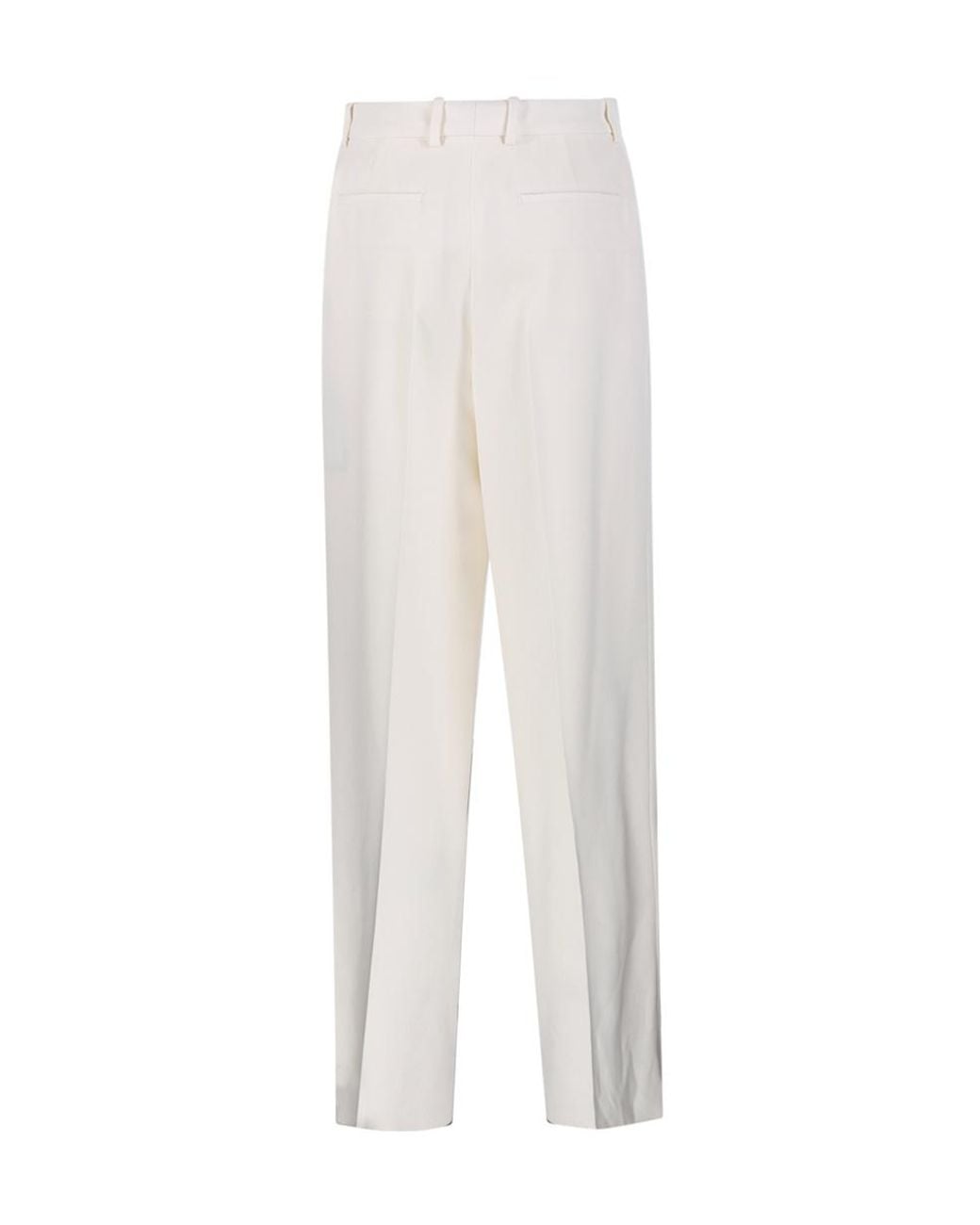 Balenciaga White Crease Detailed Trousers