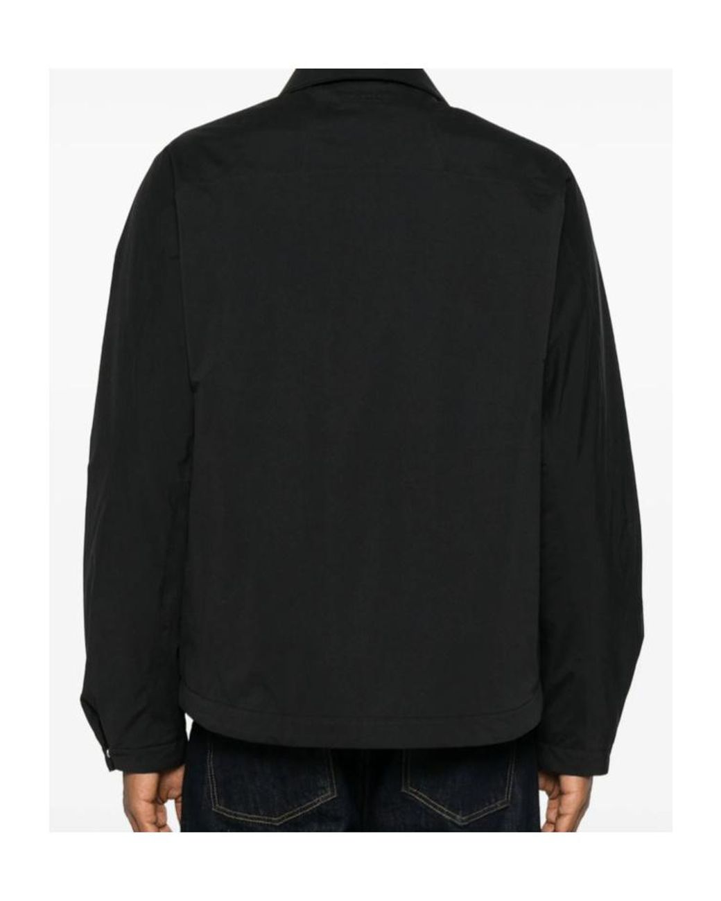 Herno Black Long-Sleeve Casual Jacket for men