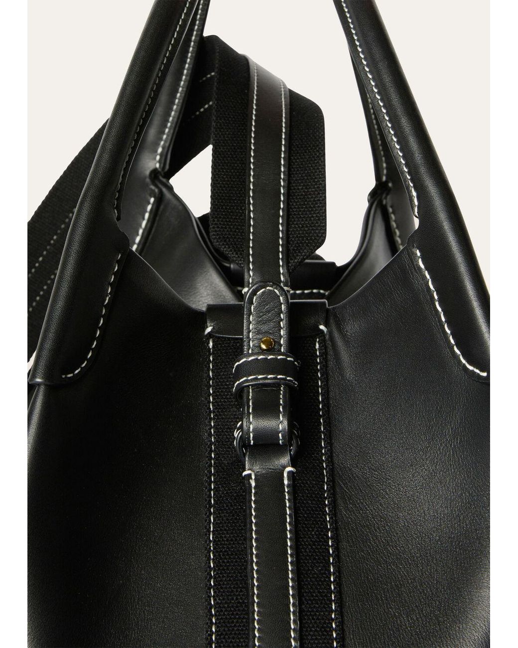 Loro Piana Black Bale Double-Handle Tote Bag