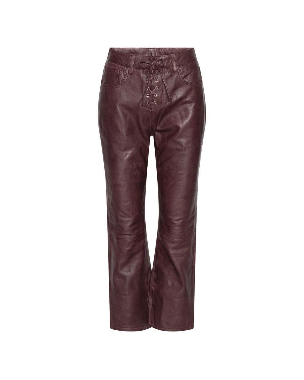 ROTATE BIRGER CHRISTENSEN Purple Lace-Up Flared Trousers
