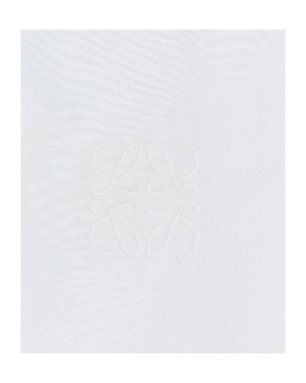 Loewe White Drawstring Waist Crewneck Top