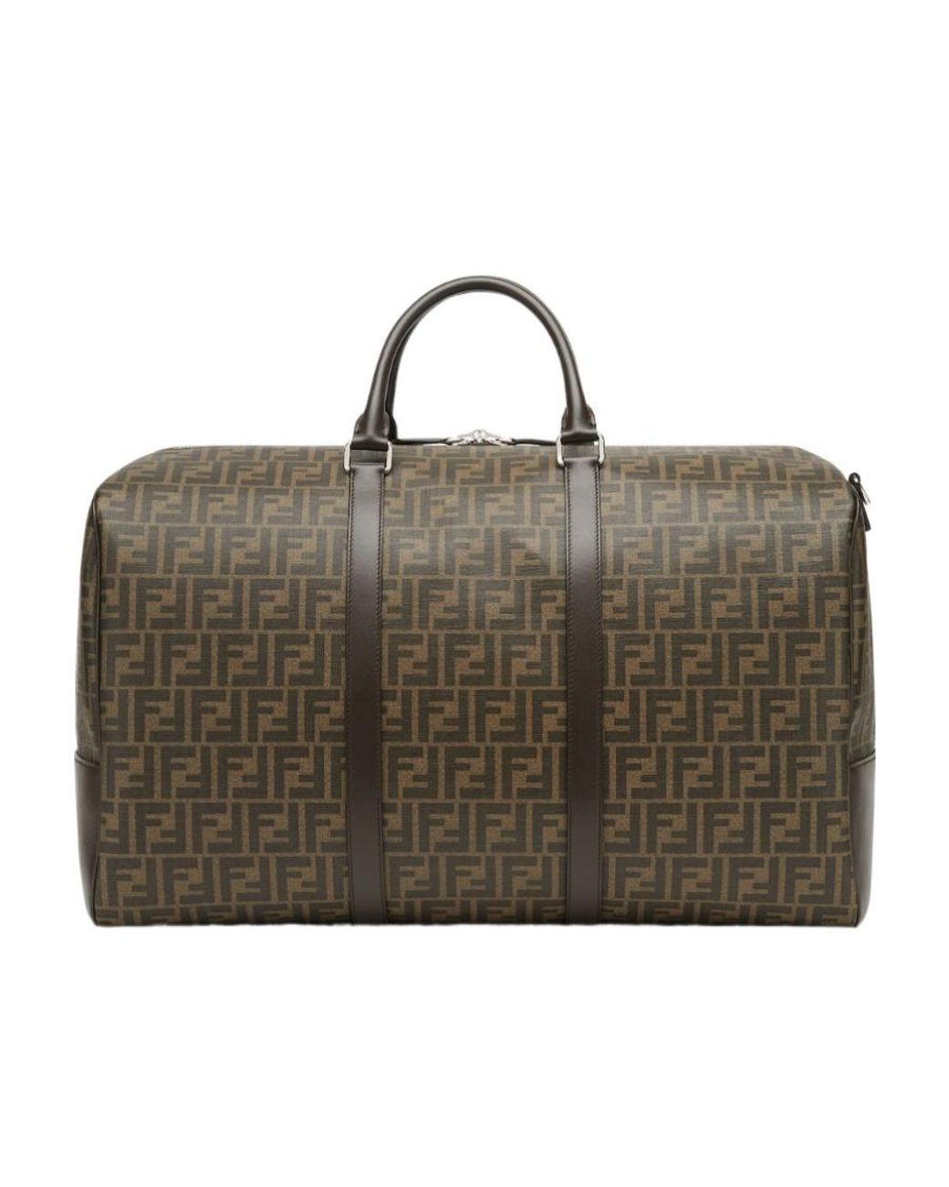 Fendi Brown Ff Monogram Pattern Large Duffle Bag for men