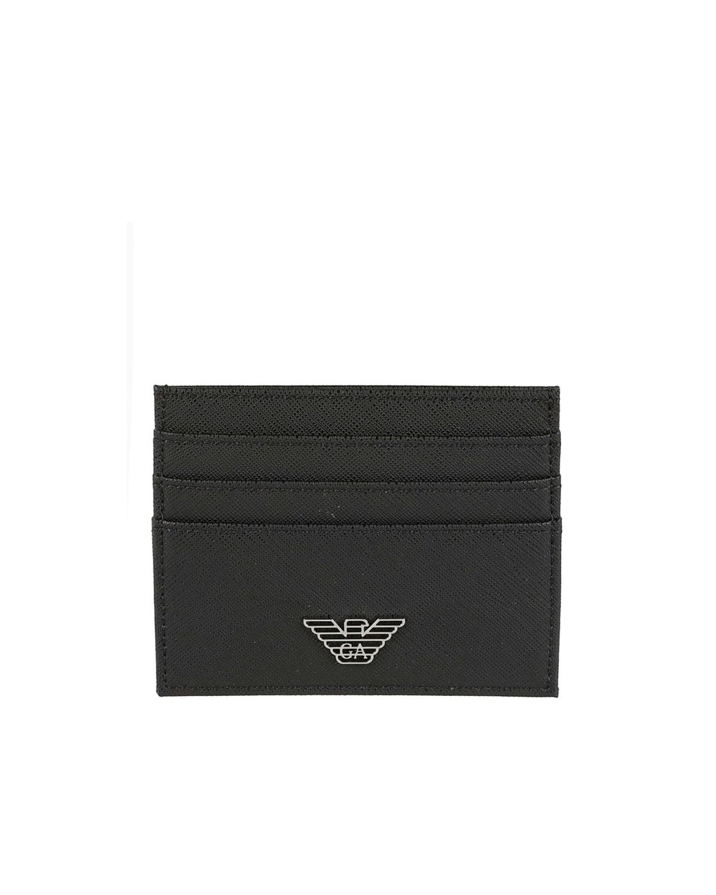 Emporio Armani Metallic Logo-Plaque Card Holder And Keyring Set for men