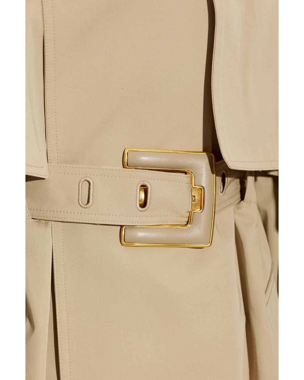 Balmain Natural Belted Trench Coat