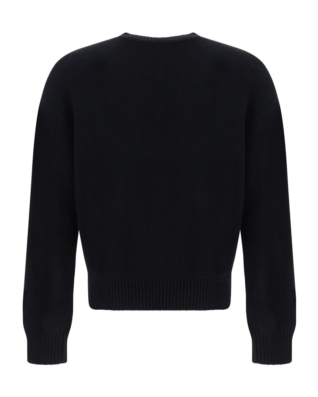 DSquared² Black Logo-Intarsia Crewneck Jumper for men